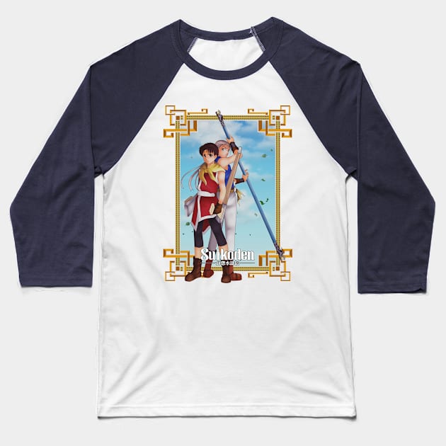 Riou & Jowy Baseball T-Shirt by GensoChiepoo